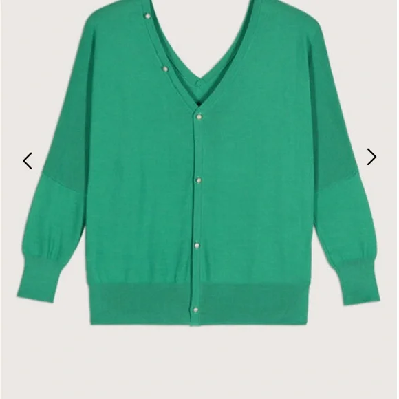 ba&sh Green Button-Back Top - Picture 4 of 4